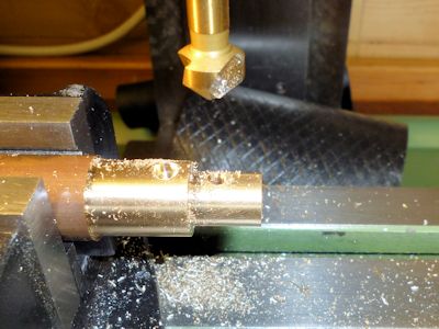 countersink the inlet port hole