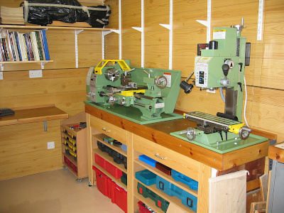 Lathe in place