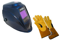 Welding Helmet & Gloves
